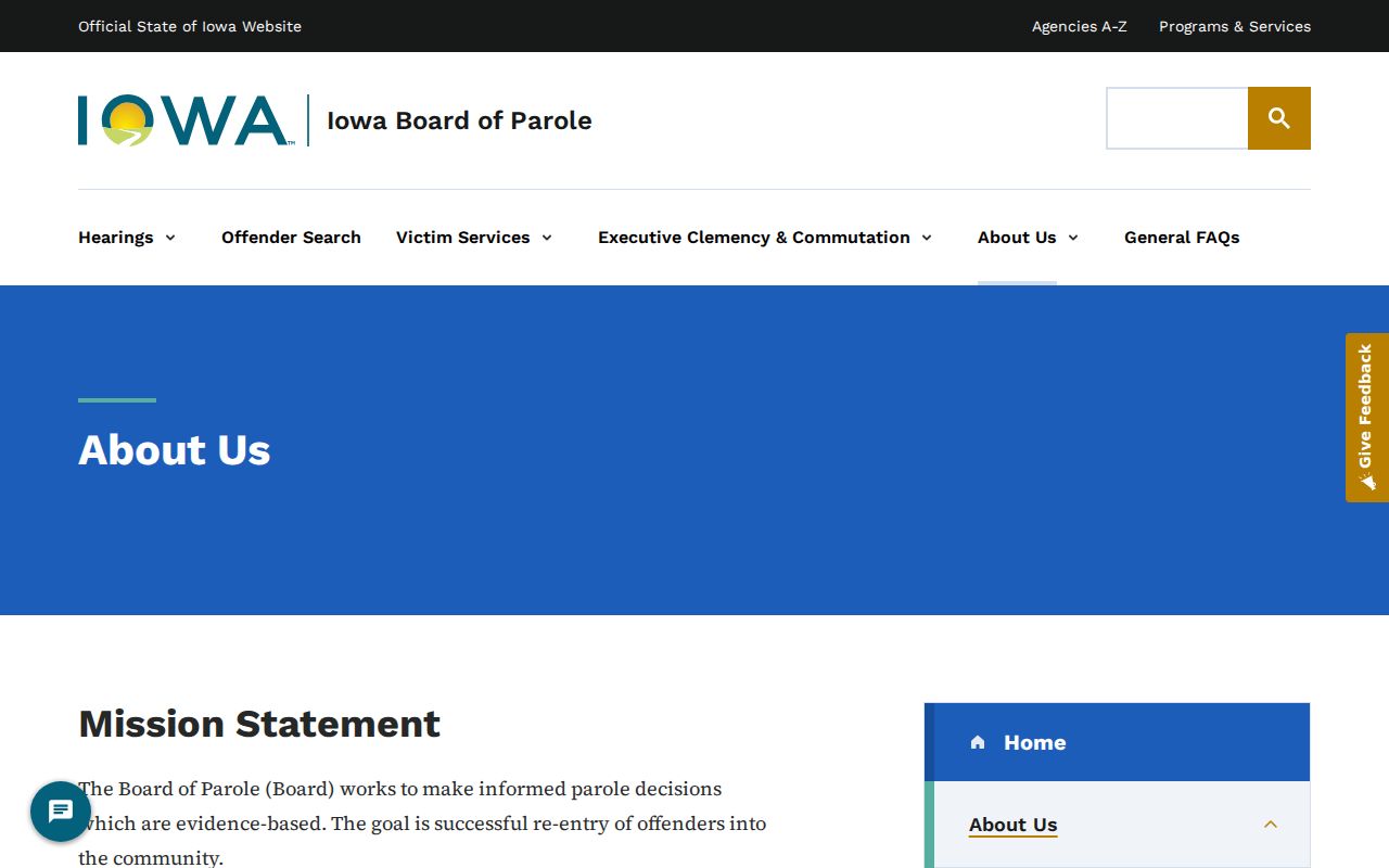 Akron criminal history source for Iowa Board of Parole